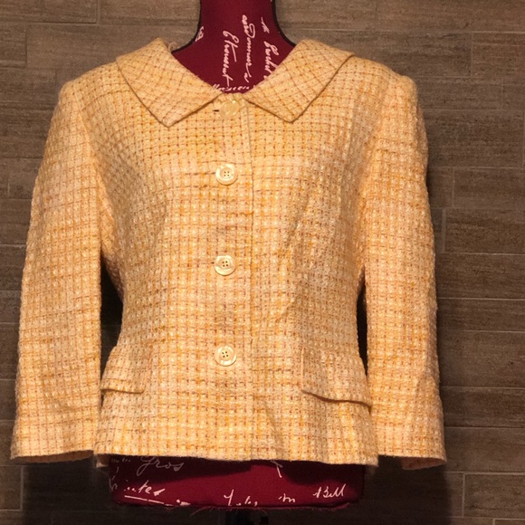 Talbots yellow blazer - Picture 3 of 6
